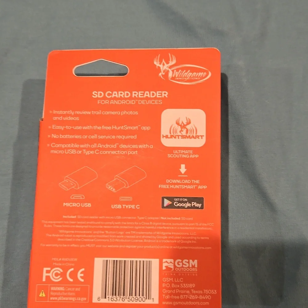 Wildgame Innovations SD Card Reader for Android